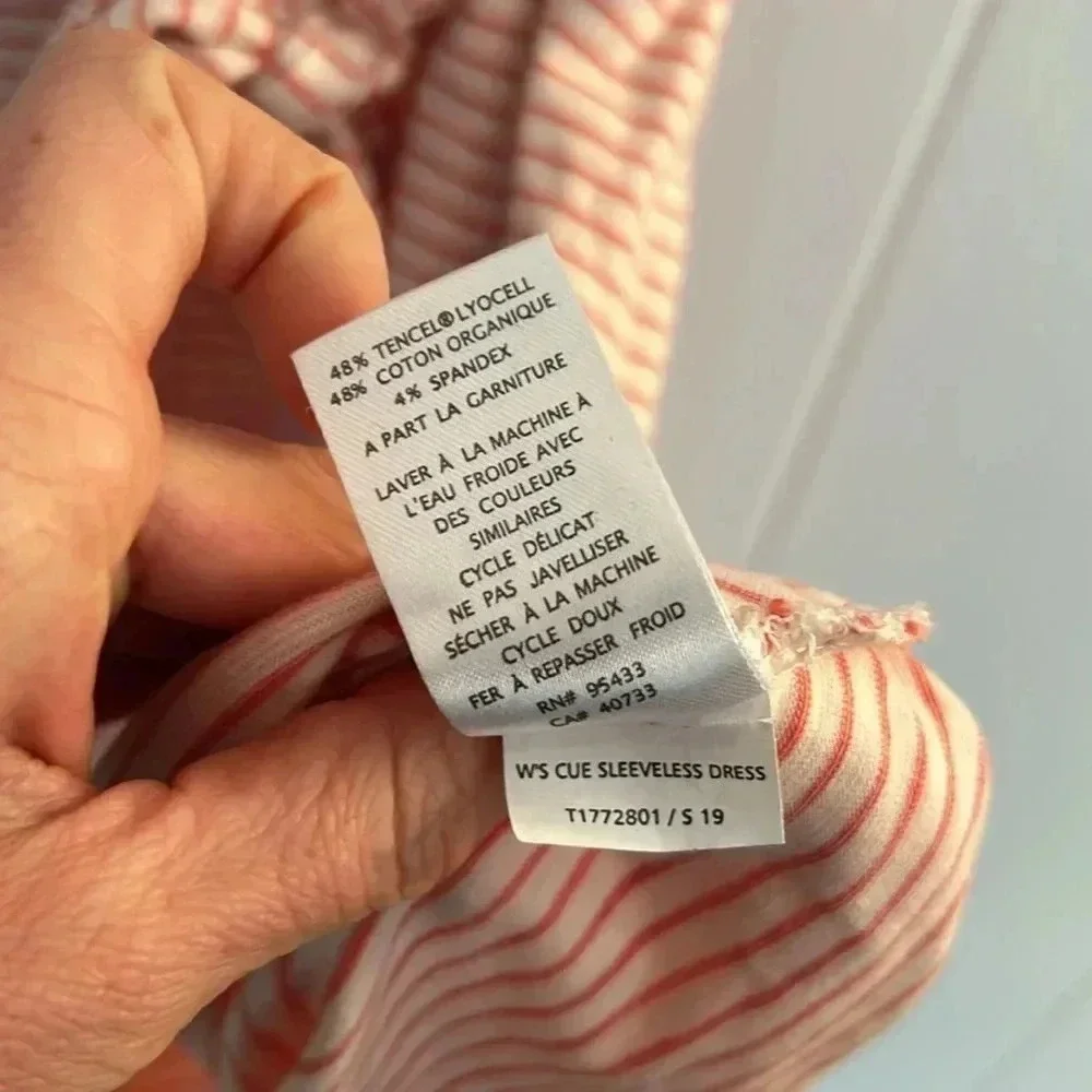 Toad & Co Red and Off White Striped Wrap Dress size Small - Picture 8 of 8